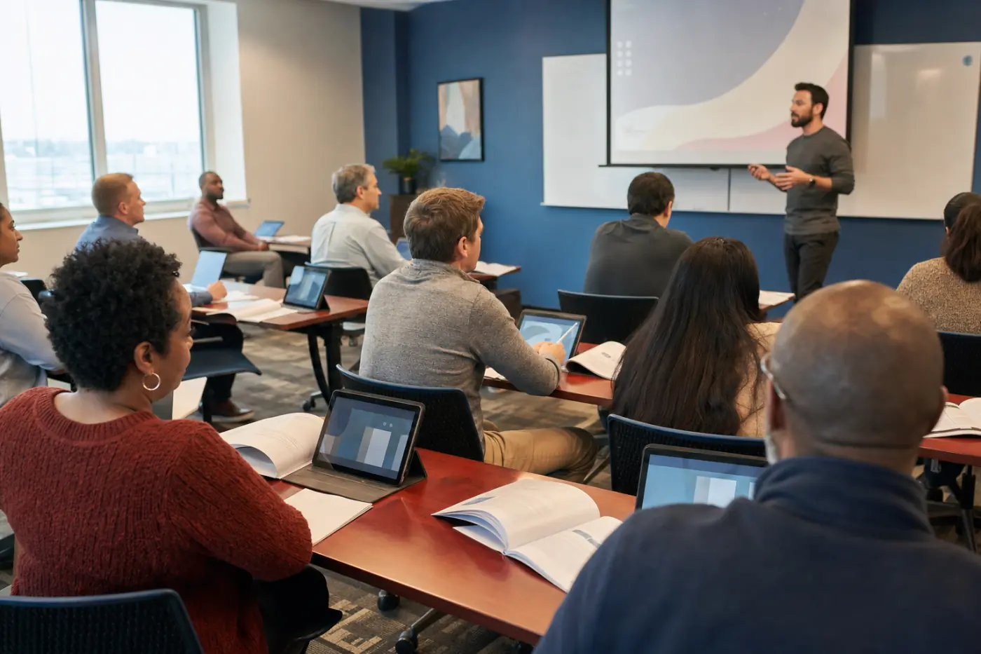 An instructor supporting adult learners